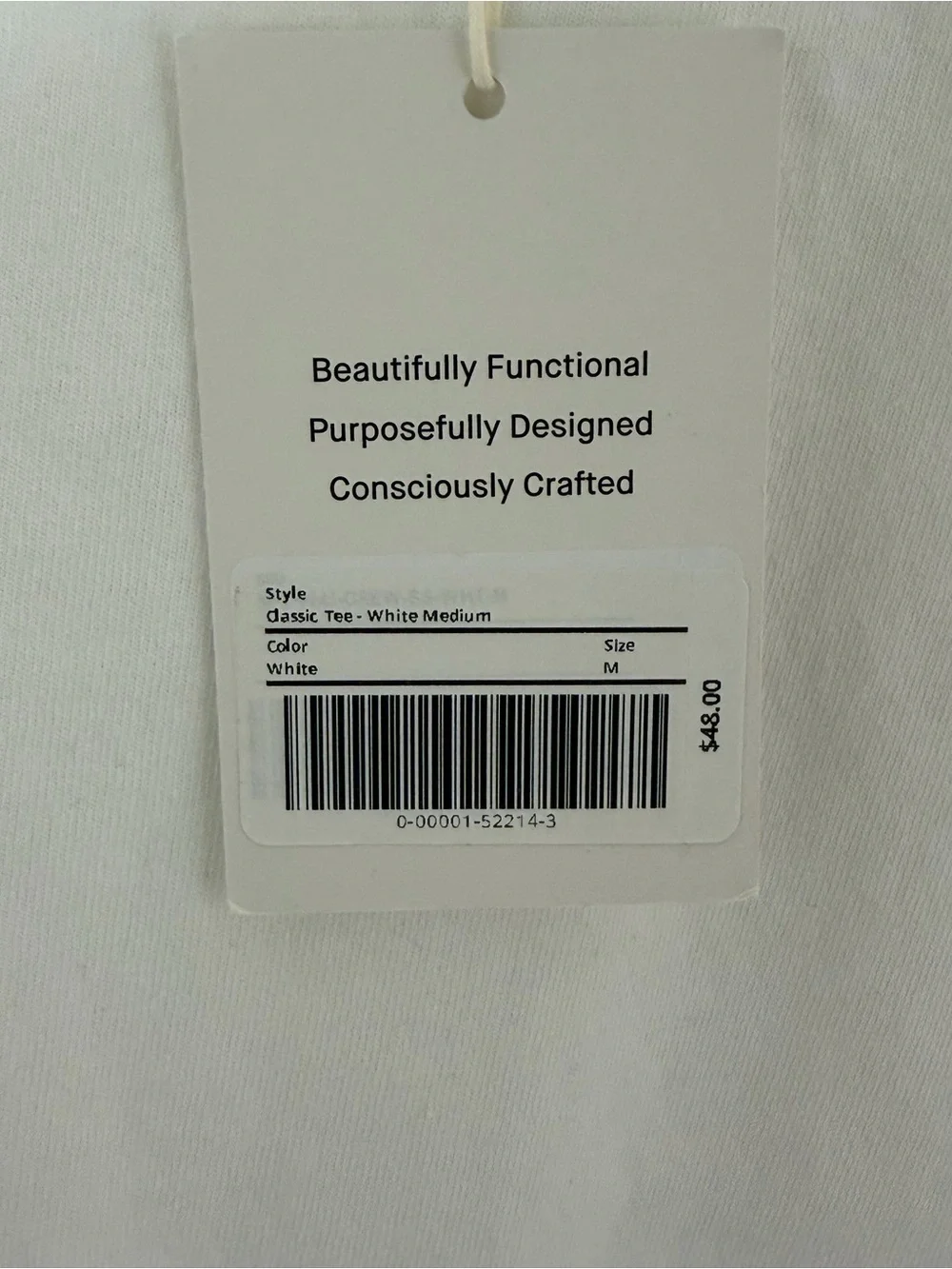 NEW Everlane White Organic Cotton Classic Tee Medium - Picture 6 of 7